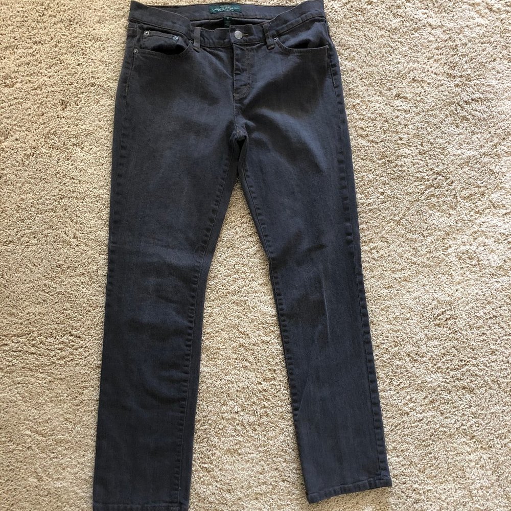 LRL Ralph Lauren Modern Straight Jeans GRAY 10
